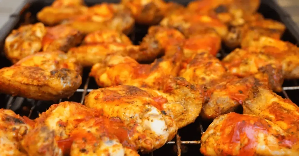 Juicy chicken wings coated in a flavorful homemade chicken wing rub recipe, grilling to perfection.